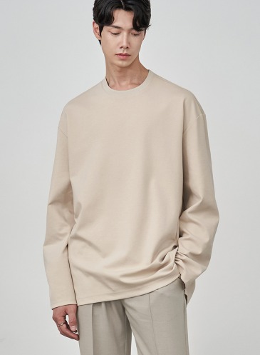 OVER-FIT VENT LAYERED T-SHIRT [CREAM]