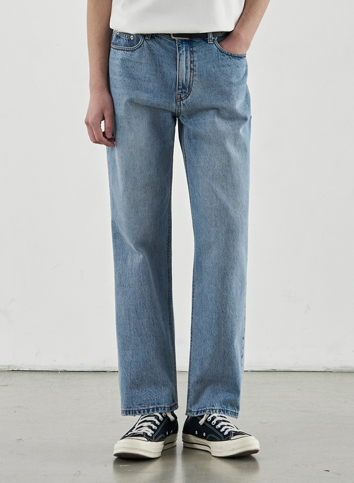 RE-EDITION NEW-STRAIGHT DENIM PANTS [ASHED L. BLUE]