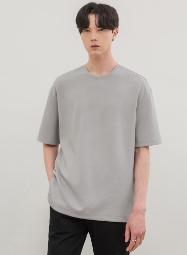 ESSENTIAL BASIC T-SHIRTS [NATURAL GREY]