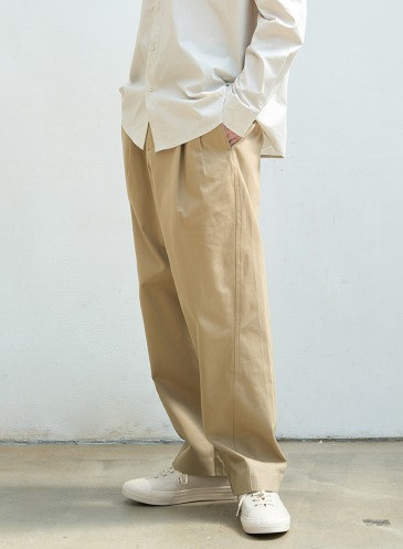 MAXI TAPERED CHINO PANTS [BEIGE]