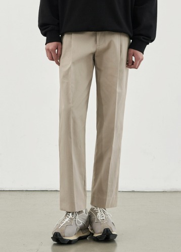 TAPERED BANDING CHINO PANTS [L.BEIGE]