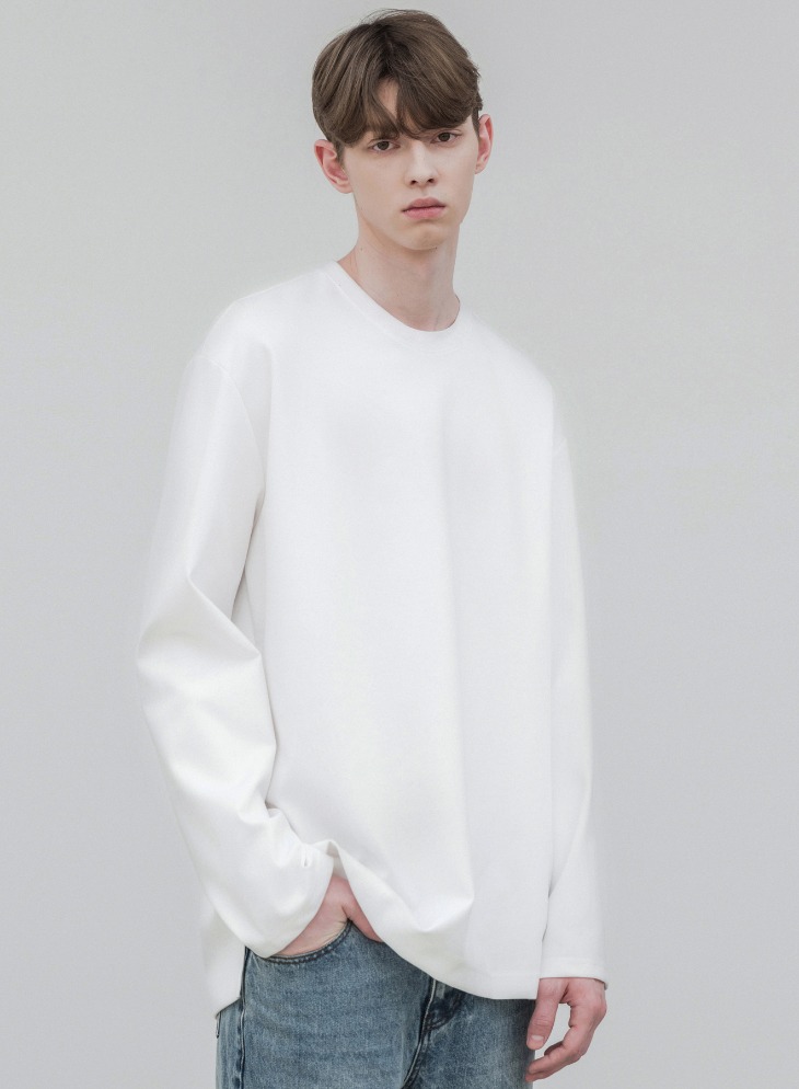 OVER-FIT VENT LAYERED T-SHIRT [WHITE]