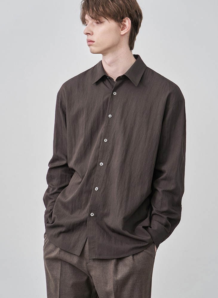 PAPERY OVERSIZED SHIRTS [PEANUT BROWN]