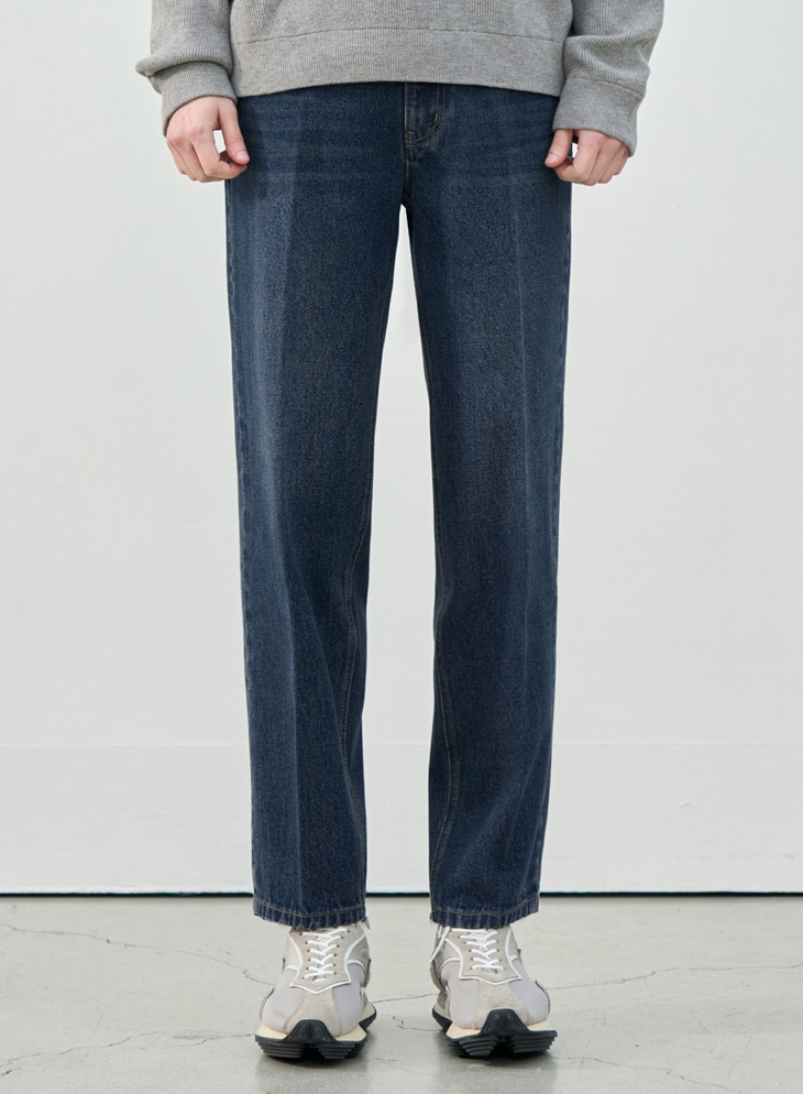 USUAL TAPERED DENIM PANTS [BLUE]