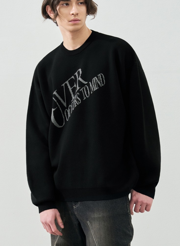 OCCURS LETTERING PULLOVER KNIT [BLACK]