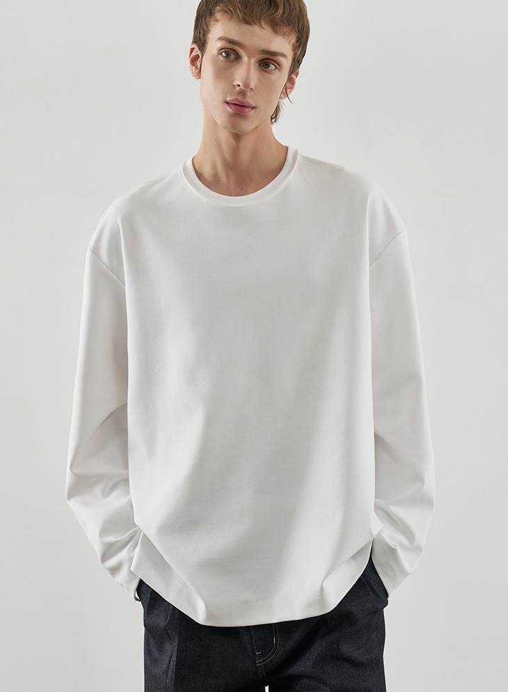 OVER-FIT VENT LAYERED T-SHIRT [WHITE]